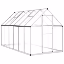 vidaXL Telaio Serra con Base Argento 334x169x195 cm in Alluminio - Vista aggiuntiva 2