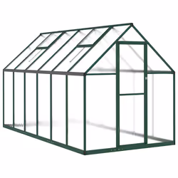 vidaXL Telaio Serra con Base Verde 334x169x195 cm in Alluminio - Vista aggiuntiva 2