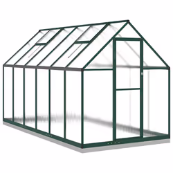 vidaXL Telaio Serra con Base Verde 334x169x202 cm in Alluminio - Vista aggiuntiva 2