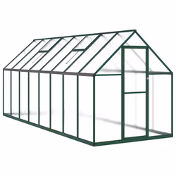 vidaXL Telaio Serra con Base Verde 445x169x195 cm in Alluminio - Vista aggiuntiva 2
