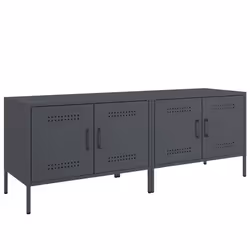 vidaXL Mobili TV 2pz Antracite 68x39x50,5 cm in Acciaio - Vista aggiuntiva 2