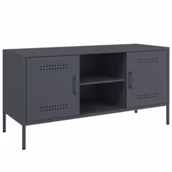 vidaXL Mobile TV Antracite 100,5x39x50,5 cm in Acciaio - Vista aggiuntiva 2