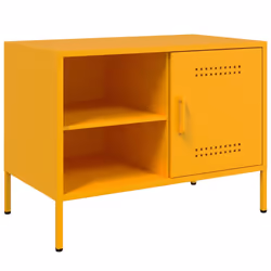 vidaXL Mobile TV Giallo Senape 68x39x50,5 cm in Acciaio - Vista aggiuntiva 2