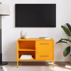 vidaXL Mobile TV Giallo Senape 68x39x50,5 cm in Acciaio - Vista aggiuntiva 3