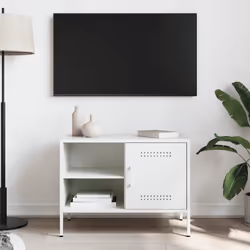 vidaXL Mobile TV Bianco 68x39x50,5 cm in Acciaio - Vista aggiuntiva 3