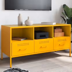Questo robusto mobile TV dallo stile industriale costituisce un'aggiunta senza tempo al vostro soggiorno o camera da letto. M ...