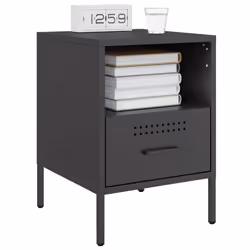 VidaXL 843054 comodino Nero - Vista aggiuntiva 4