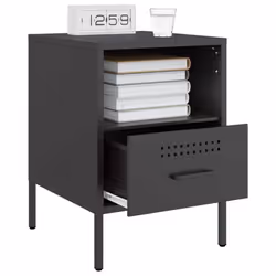 VidaXL 843054 comodino Nero - Vista aggiuntiva 5