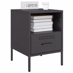 VidaXL 843055 comodino Nero - Vista aggiuntiva 4
