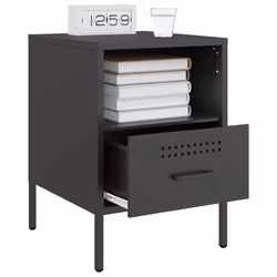 VidaXL 843055 comodino Nero - Vista aggiuntiva 5