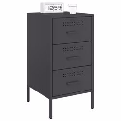 VidaXL 843078 comodino Nero - Vista aggiuntiva 4