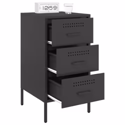 VidaXL 843079 comodino Nero - Vista aggiuntiva 4
