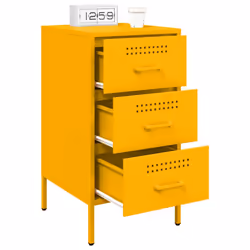 VidaXL 843084 comodino Giallo - Vista aggiuntiva 4