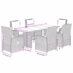 VidaXL 3262783 set mobili da esterno - Vista aggiuntiva 8