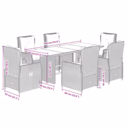 VidaXL 3262791 set mobili da esterno - Vista aggiuntiva 8