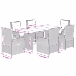 VidaXL 3262793 set mobili da esterno - Vista aggiuntiva 8