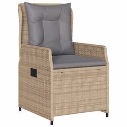 vidaXL Set da Pranzo da Giardino 5 pz con Cuscini Beige in Polyrattan - Vista aggiuntiva 3