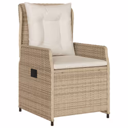vidaXL Set da Pranzo da Giardino 5 pz con Cuscini Beige in Polyrattan - Vista aggiuntiva 3