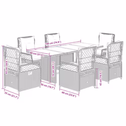 VidaXL 3262926 set mobili da esterno - Vista aggiuntiva 8