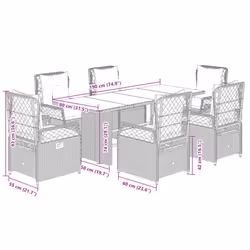 VidaXL 3262936 set mobili da esterno - Vista aggiuntiva 8