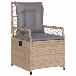 vidaXL Set da Pranzo da Giardino 5 pz con Cuscini Beige in Polyrattan - Vista aggiuntiva 3
