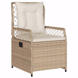 vidaXL Set da Pranzo da Giardino 5 pz con Cuscini Beige in Polyrattan - Vista aggiuntiva 3