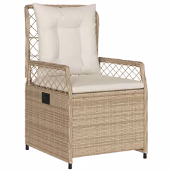 vidaXL Set da Pranzo da Giardino 5 pz con Cuscini Beige in Polyrattan - Vista aggiuntiva 3