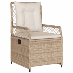 vidaXL Set da Pranzo da Giardino 5 pz con Cuscini Beige in Polyrattan - Vista aggiuntiva 3