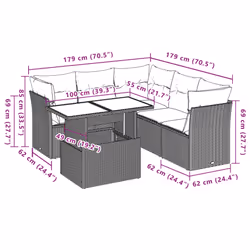 VidaXL 3266575 set mobili da esterno - Vista aggiuntiva 8