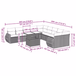 VidaXL 3268796 set mobili da esterno - Vista aggiuntiva 8