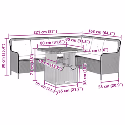 VidaXL 3262083 set mobili da esterno - Vista aggiuntiva 8