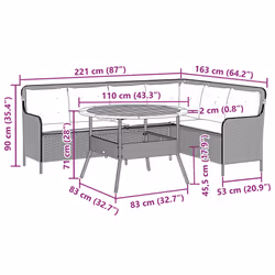 VidaXL 3262094 set mobili da esterno - Vista aggiuntiva 7