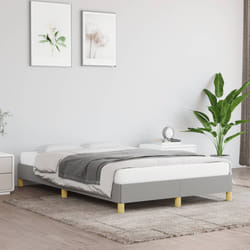 vidaXL Giroletto senza Materasso Grigio Chiaro 120x190 cm in Tessuto