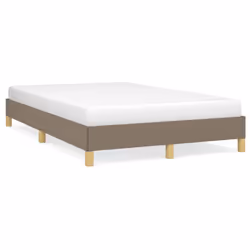 vidaXL Giroletto senza Materasso Tortora 120x190 cm Tessuto - Vista aggiuntiva 2