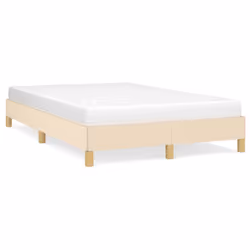vidaXL Giroletto senza Materasso Crema 120x190cm in Tessuto - Vista aggiuntiva 2