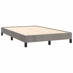 vidaXL Giroletto senza Materasso Grigio Chiaro 120x190 cm Velluto - Vista aggiuntiva 3