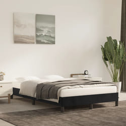 vidaXL Giroletto senza Materasso Nero 120x190 cm Velluto