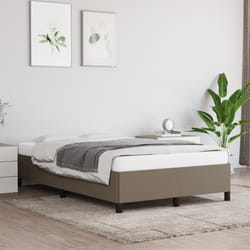 vidaXL Giroletto senza Materasso Tortora 120x190 cm Tessuto