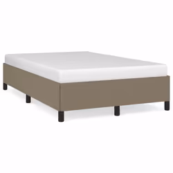 vidaXL Giroletto senza Materasso Tortora 120x190 cm Tessuto - Vista aggiuntiva 2