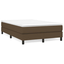 vidaXL Giroletto a Molle con Materasso Marrone Scuro 120x190cm Tessuto