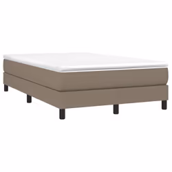 vidaXL Giroletto a Molle con Materasso Tortora 120x190 cm in Tessuto - Vista aggiuntiva 2