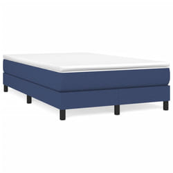 vidaXL Giroletto a Molle con Materasso Blu 120x190 cm in Tessuto