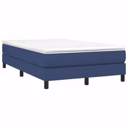 vidaXL Giroletto a Molle con Materasso Blu 120x190 cm in Tessuto - Vista aggiuntiva 2