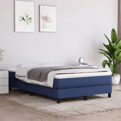 vidaXL Giroletto a Molle con Materasso Blu 120x190 cm in Tessuto - Vista aggiuntiva 3