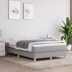 Giroletto a Molle con Materasso Grigio Chiaro 120x190cm Tessutocod mxl 87286 - Vista aggiuntiva 3