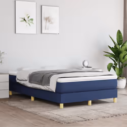 vidaXL Giroletto a Molle con Materasso Blu 120x190 cm in Tessuto - Vista aggiuntiva 3