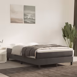 Giroletto a Molle con Materasso Grigio Scuro 120x190 cm Vellutocod mxl 111310 - Vista aggiuntiva 3