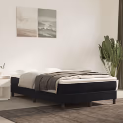 Giroletto a Molle con Materasso Nero 120x190 cm in Vellutocod mxl 87183 - Vista aggiuntiva 3