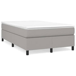 vidaXL Giroletto a Molle con Materasso Grigio Chiaro 120x190cm Tessuto