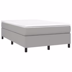 vidaXL Giroletto a Molle con Materasso Grigio Chiaro 120x190cm Tessuto - Vista aggiuntiva 2